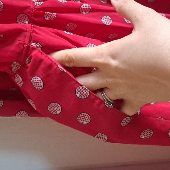 🔥 host pick 🔥 80s red vintage xl dress - polka dot bow tie dress - Extra Large - Picture 8 of 13